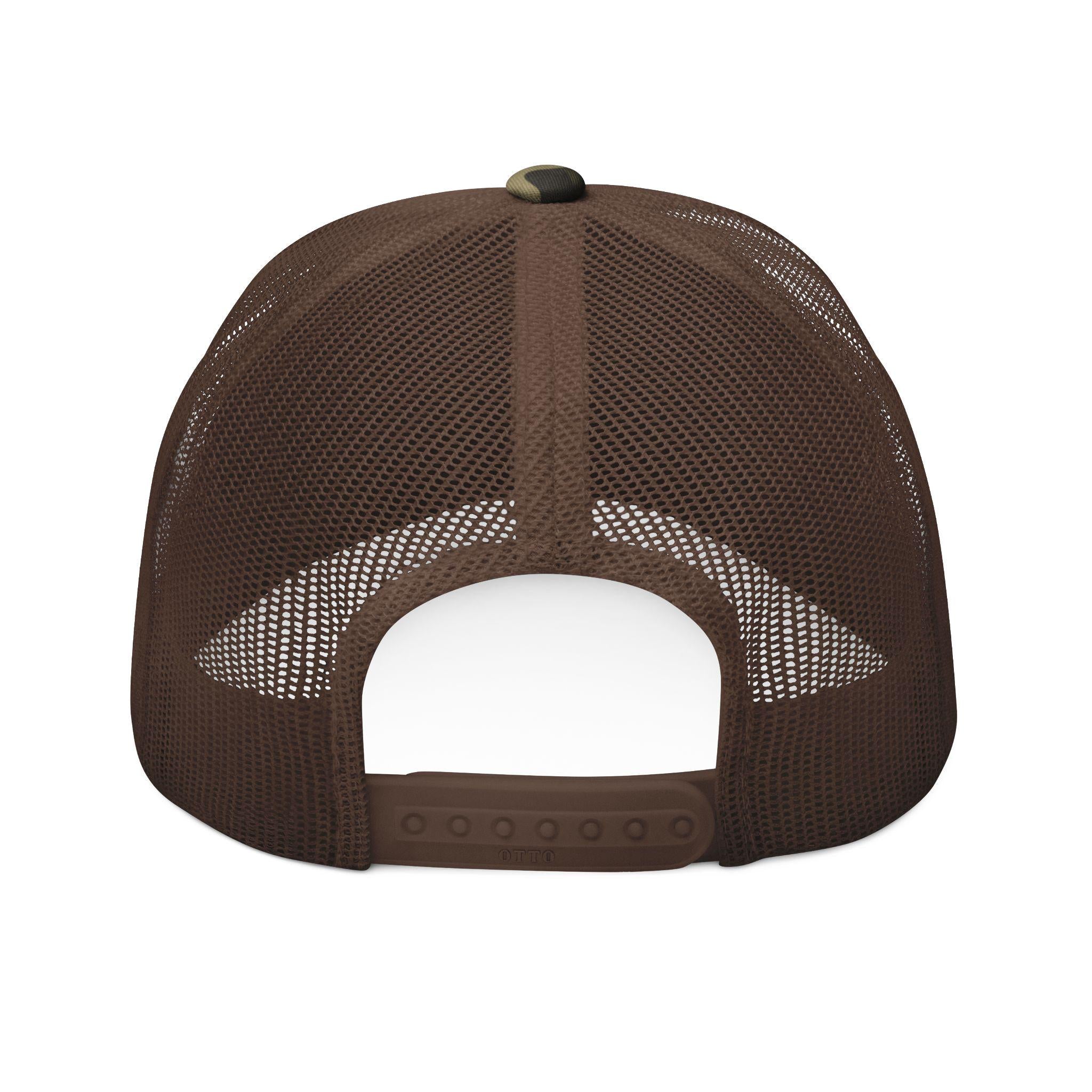 Forgiven Camo Trucker Hat • Embroidered Christian Western Cap
